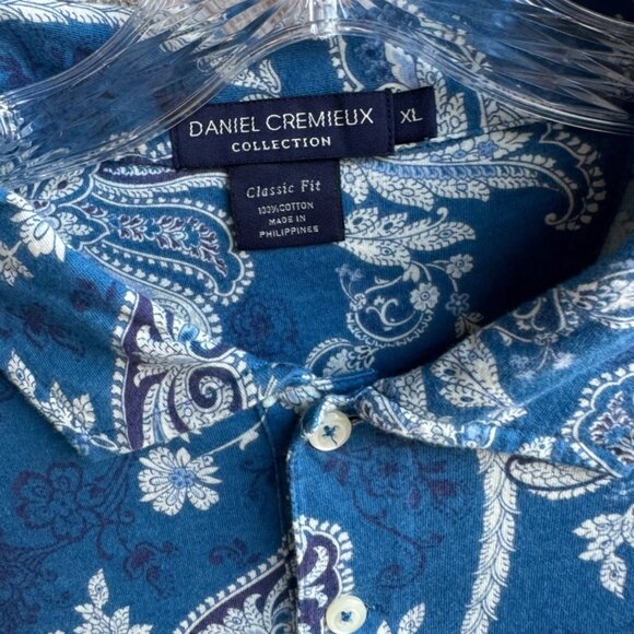 Daniel Cremieux Paisley Long Sleeve Classic Fit Collared Shirt Men's Size XL. - Picture 3 of 6